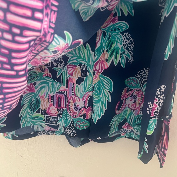 Lilly Pulitzer Donna Inky Navy Peanut Gallery Romper 14 - Picture 5 of 5